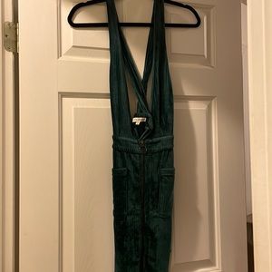 Moon River emerald green overall dress size XS